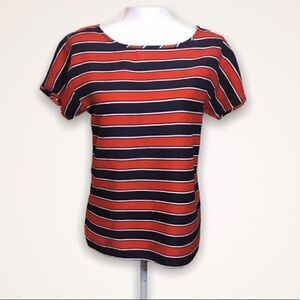 J. Crew Striped Silk Blouse